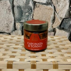 Aubergine caponata with tuna